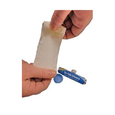 Komprimierte Tücher To-Tab Irisana. 500 einzelne Einheiten à 22x24 cm.