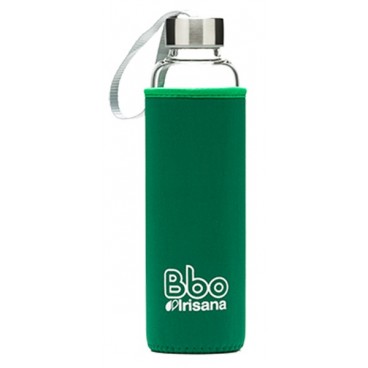 Botella reutilizable Bbo Irisana 500 ml. borosilicato con funda de neopreno