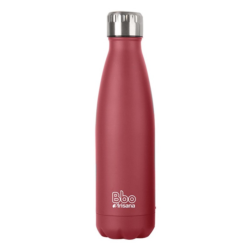 350 ml. Botella reutilizable Bbo Irisana, acero inoxidable con funda de neopreno