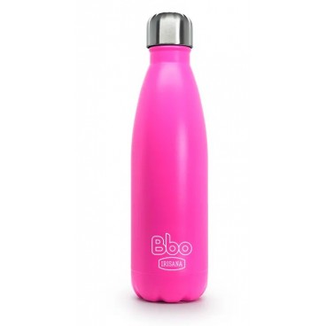 500 ml. Botella reutilizable Bbo Irisana, acero inoxidable con funda de neopreno