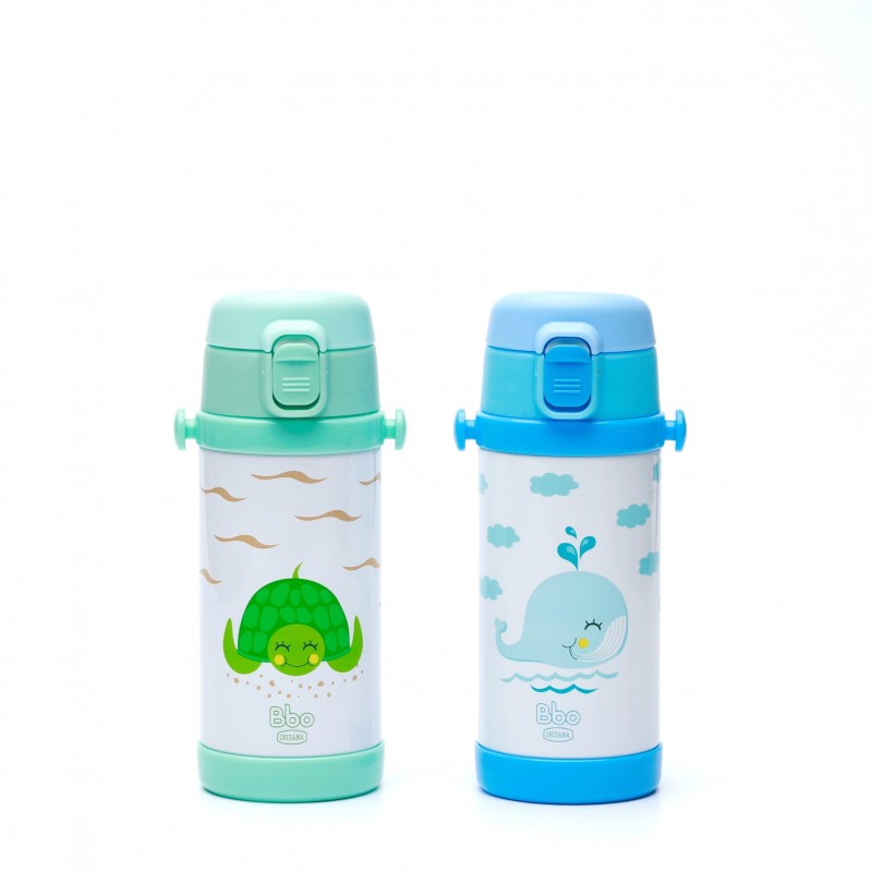 Botella infantil Bbo Irisana acero inoxidable 320 ml.