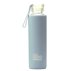 Botella Bbo Irisana de vidrio de borosilicato y funda de... 2