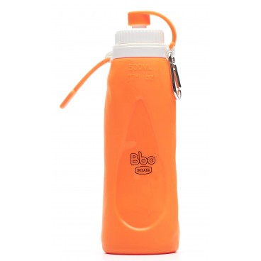 Botella plegable Bbo Irisana de silicona. 500 ml.