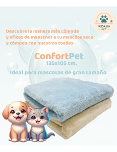 ConfortPet. Toalla de microfibra para mascotas.135x105 cm 2