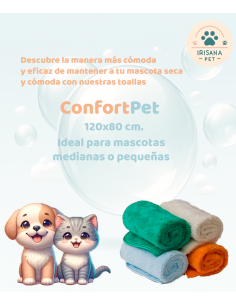 ConfortPet. Toalla de microfibra para mascotas.120x80 cm 2