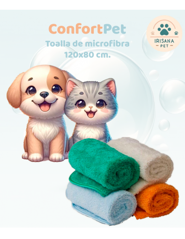 ConfortPet. Serviette en microfibre pour animaux de compagnie 120x80 cm